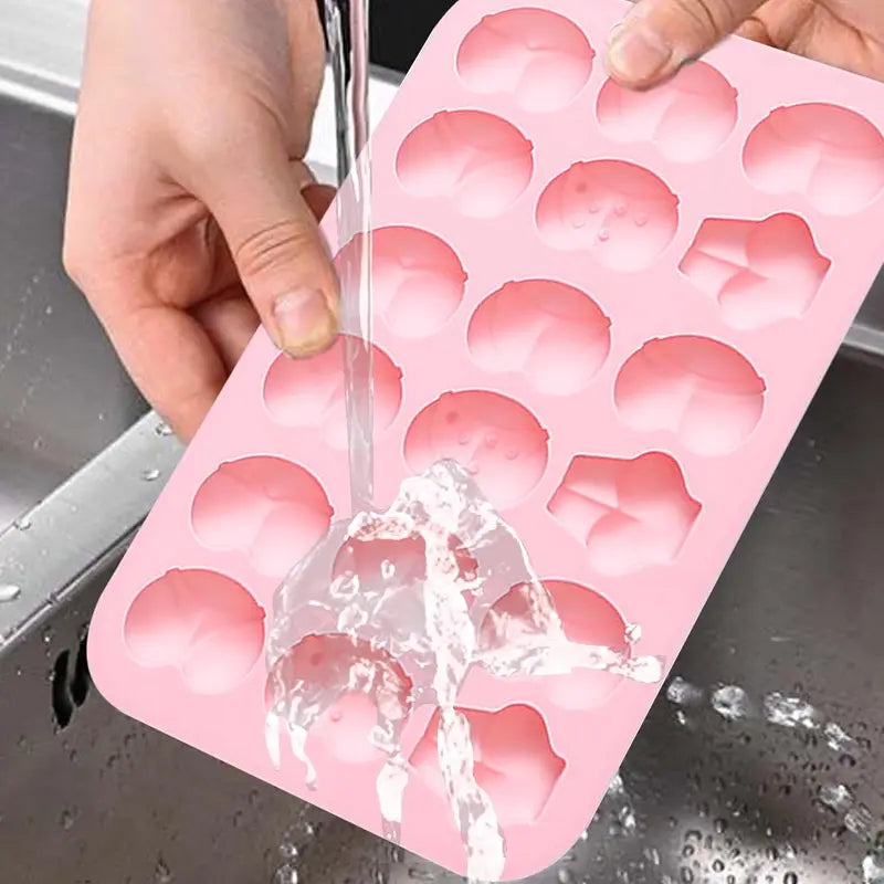 Silicone Butt Mold for Candy, Chocolate & Ice - 6 Shapes, 18 Cavities