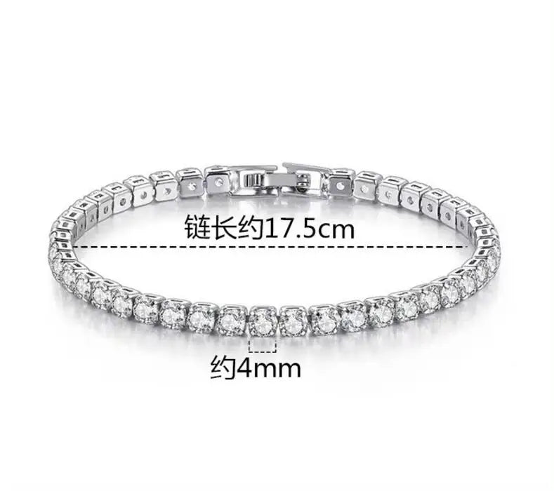 Moissanite Tennis Bracelet for Women Men 925 Sterling Silver Gold Plated Sparkling Wedding Jewelry