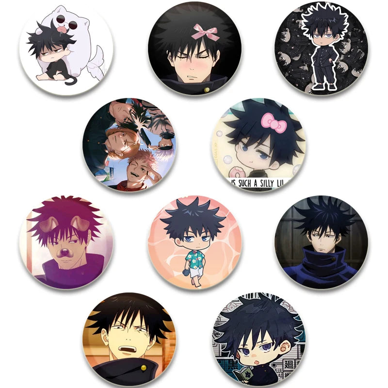 Anime Jujutsu Kaisen Cartoon Figure Brooch Lapel Pin Jewelry Gift