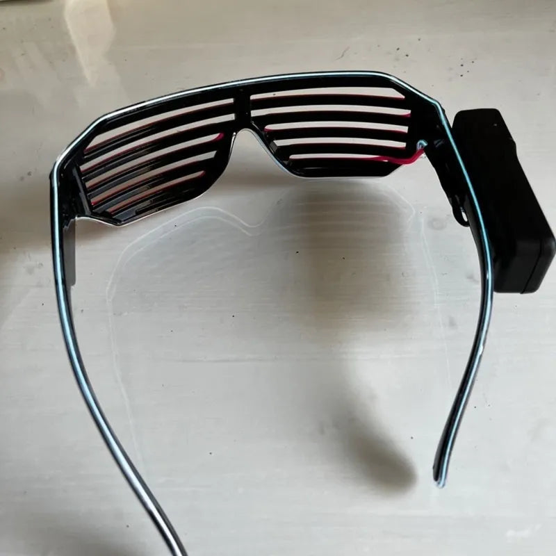 Wireless LED Glowing Glasses Colorful Neon Light-Up Costumes for Halloween & Parties