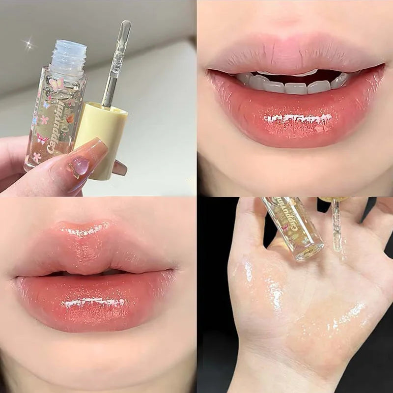 Moisturizing Lip Gloss Oil with Exfoliating & Plumping Benefits - Translucent Lip Oil