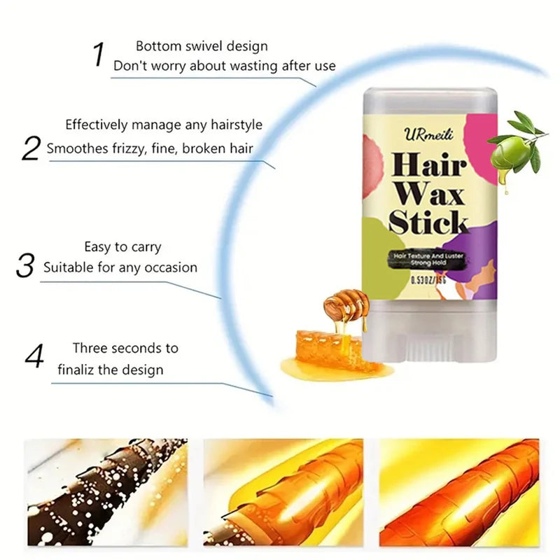 Strong Hold Hair Wax Stick for Styling & Neat Hair - Non-Greasy Pomade