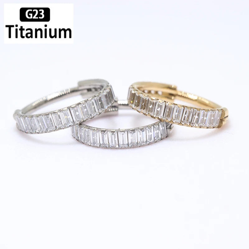 Titanium Body Piercing Earrings Septum Nose Ring Cartilage Helix Tragus Ear Jewelry 16G