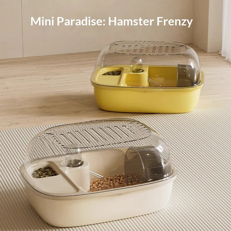 Large Capacity Hamster Cage Habitat Villa with 2-Layer Platform & Accessories