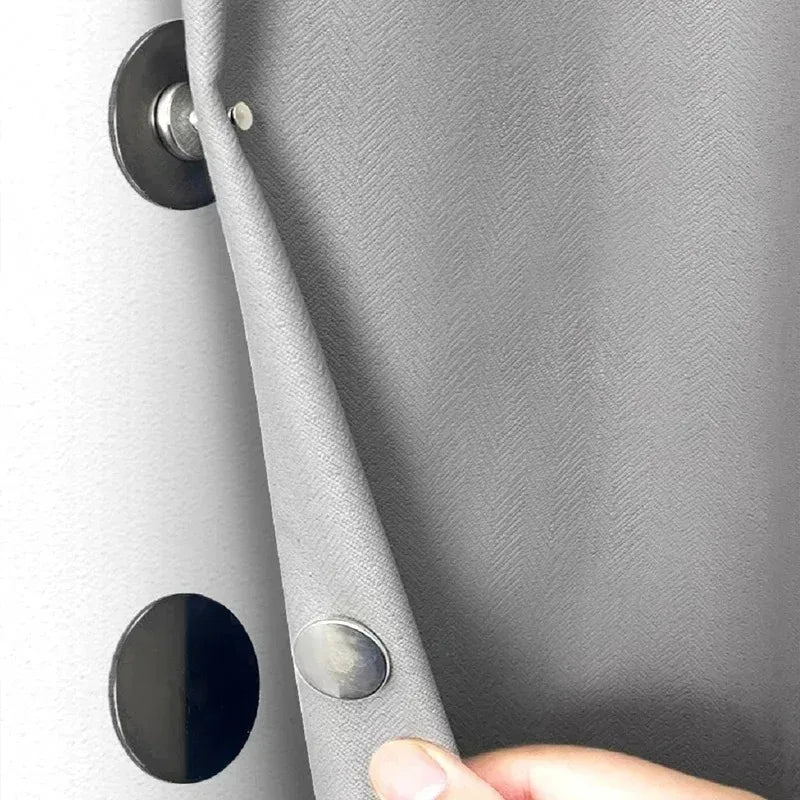 Magnetic Curtain Clips Wall Mount Shower Window Fastener Set - Adjustable Length