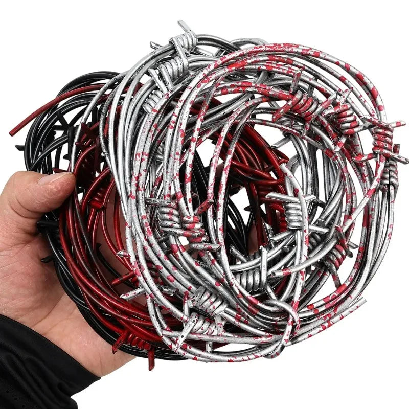 Halloween Fake Barbed Wire Rope Decor for Haunted House & Horror Scene