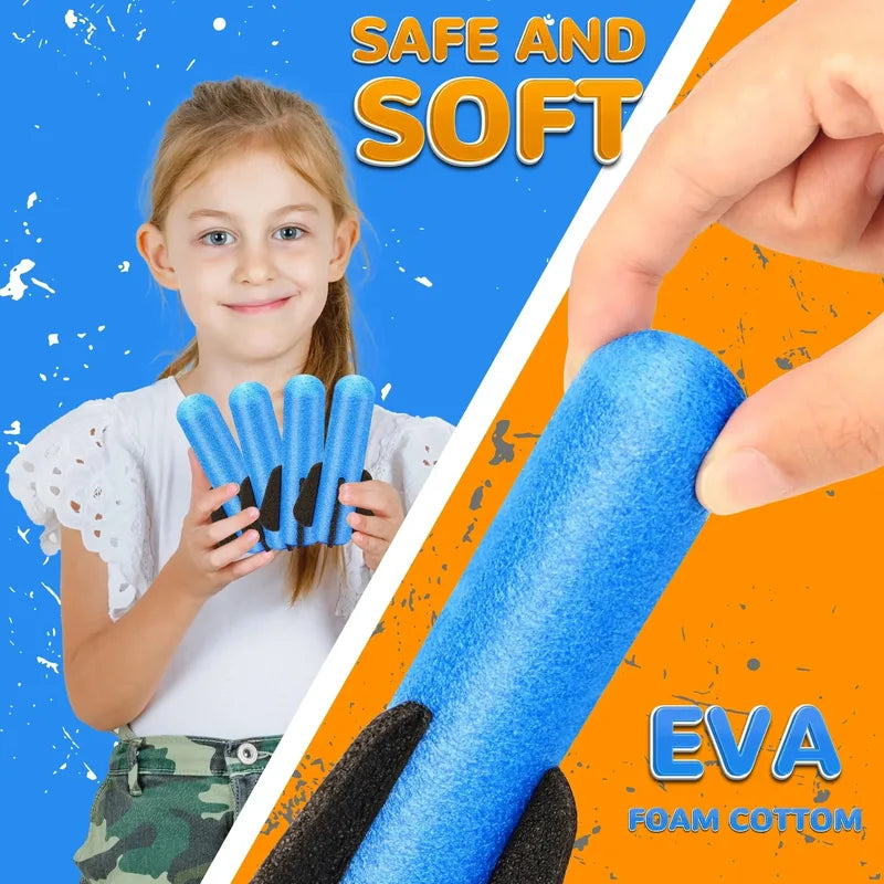 Kids Outdoor Foam Rocket Launcher Toy Set - Hand-Propelled Summer Garden Game
