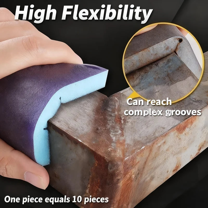 6-Grade Double-Sided Sanding Sponge - Washable & Reusable for Wood Metal Plastic Furniture Finishing