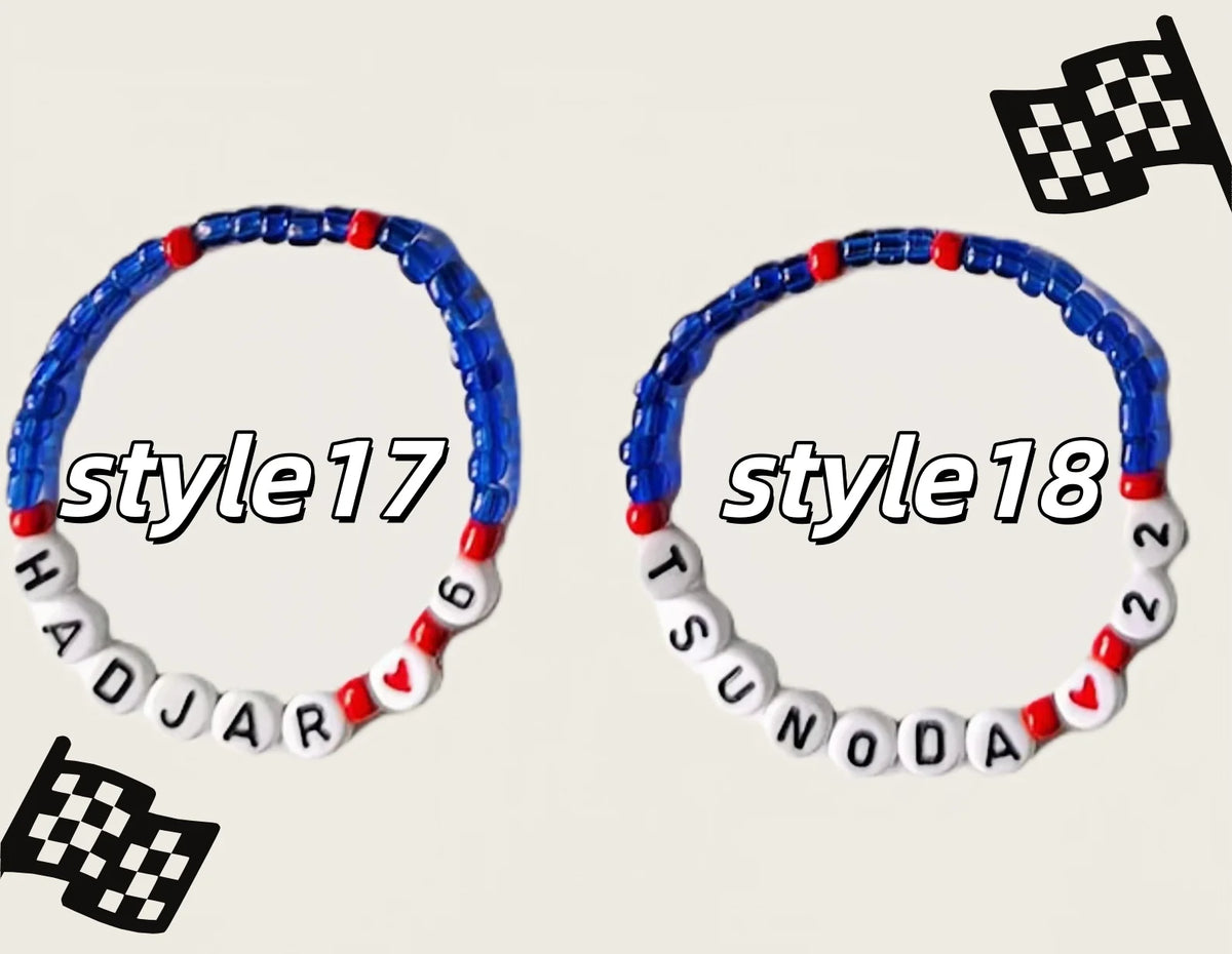 Handmade F1 Grid Inspired Beaded Friendship Bracelet Creative Gift