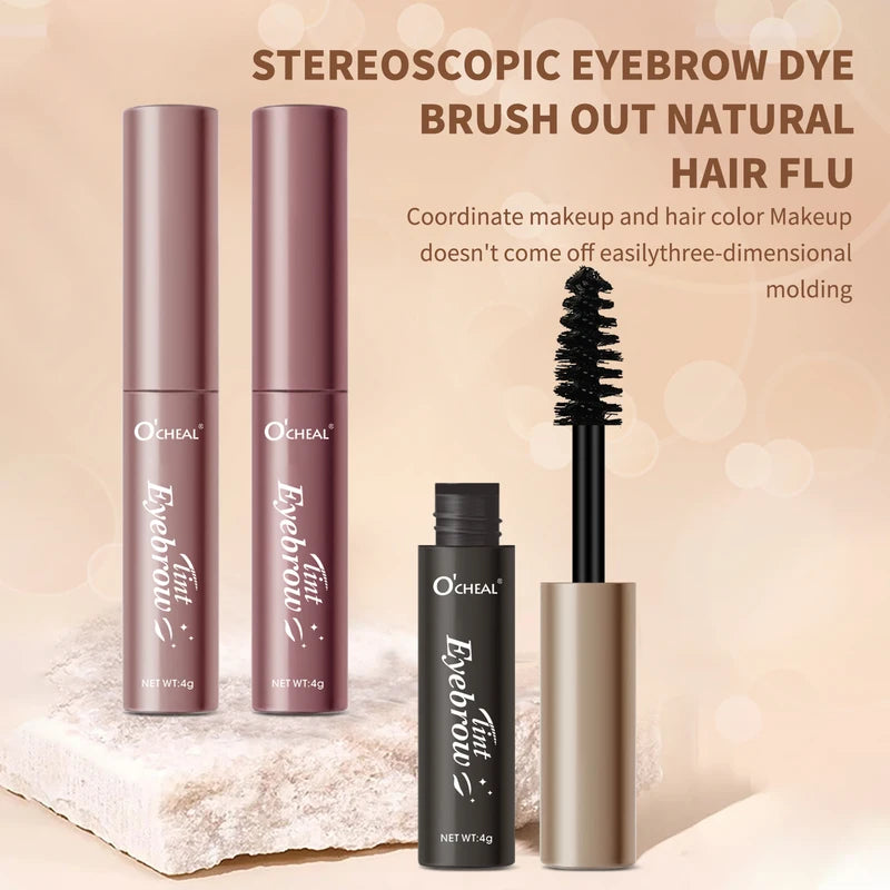 Long-Lasting Waterproof Eyebrow Gel - 4 Colors Quick-Dry Fixing Eyebrow Makeup