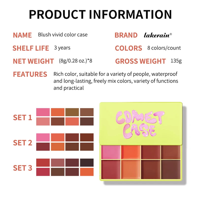 Cream Eyebrow and Highlighter Palette with Matte & Shimmer Finishes - Long-Lasting Makeup