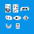Reusable Face Paint Stencils for Body Art Halloween Makeup & Temporary Tattoos - 8 or 9 Pieces