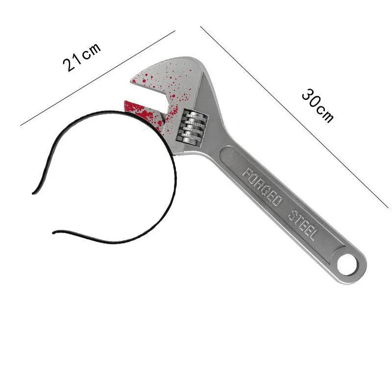 Halloween Horror Blood Knife Headband Costume Accessory for Party Cosplay