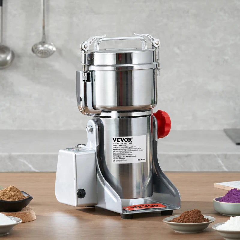 Electric Grain & Spice Grinder 1500W Commercial Swing Mill for Herbs, Grains, Spices
