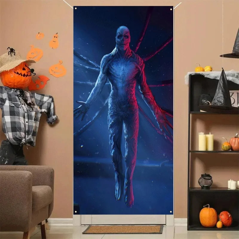Halloween & Christmas Stranger Banner - Indoor Outdoor Festive Decoration