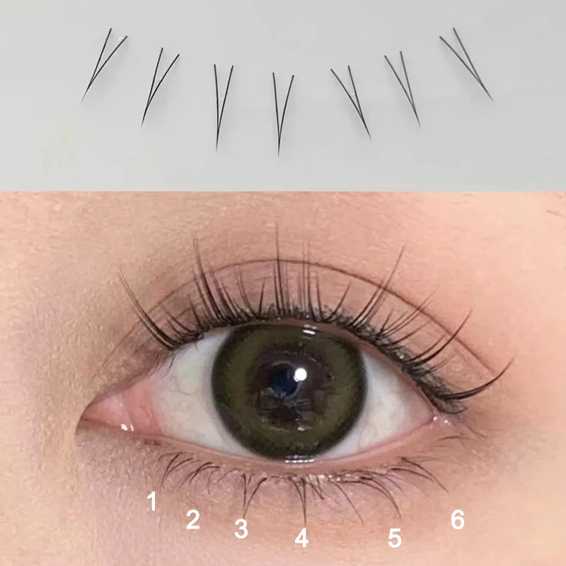 V Shape Under Eyelash Clusters - Natural Bottom & Manga Eyelashes for Makeup