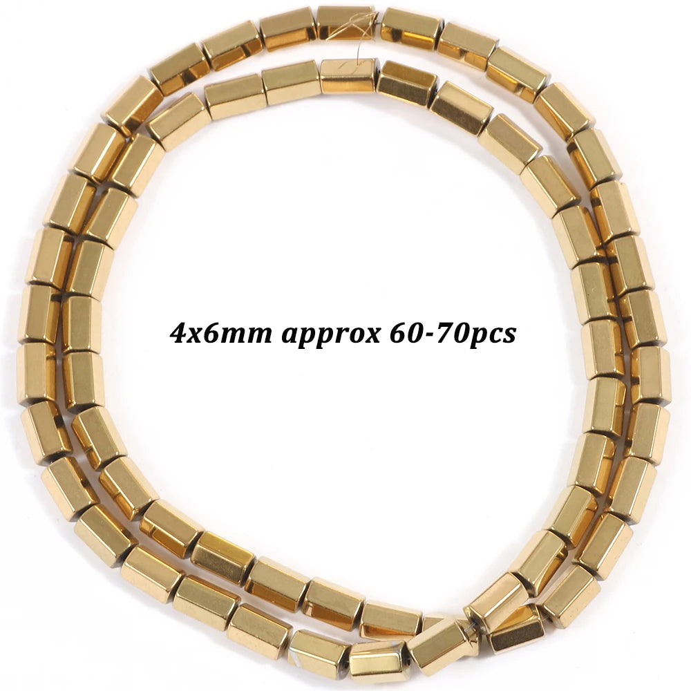 Natural Stone AAA+ Hematite Spacer Beads for Jewelry Making 15''