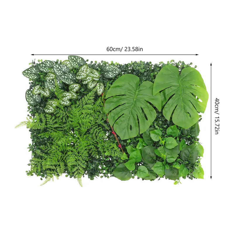 Artificial Hedge Wall Panel for Fence & Garden Decor - Green, 60x40cm