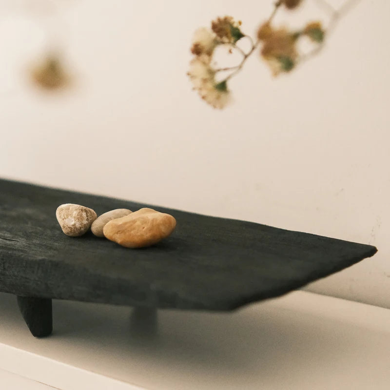 Living Room Black High-End Solid Wood Candle Holder Pendulum Decor