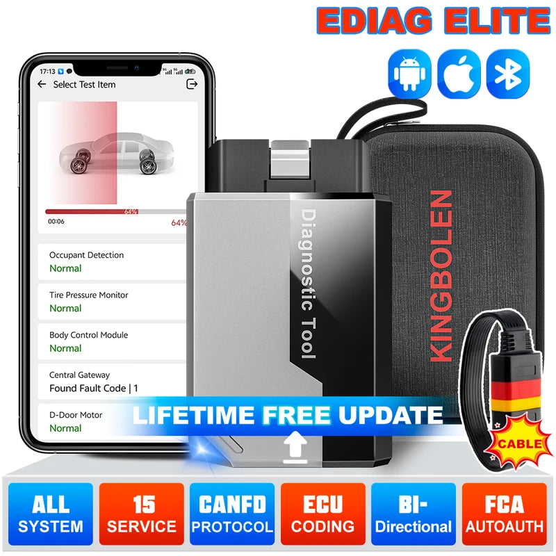 OBD2 Diagnostic Scanner All-System Bi-Directional Car Code Reader CANFD Protocol