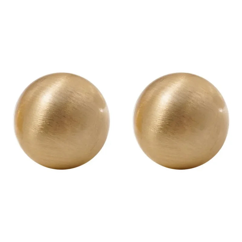 Exaggerated Personality Round Matte Stud Earrings for Women – Party Jewelry Accessory