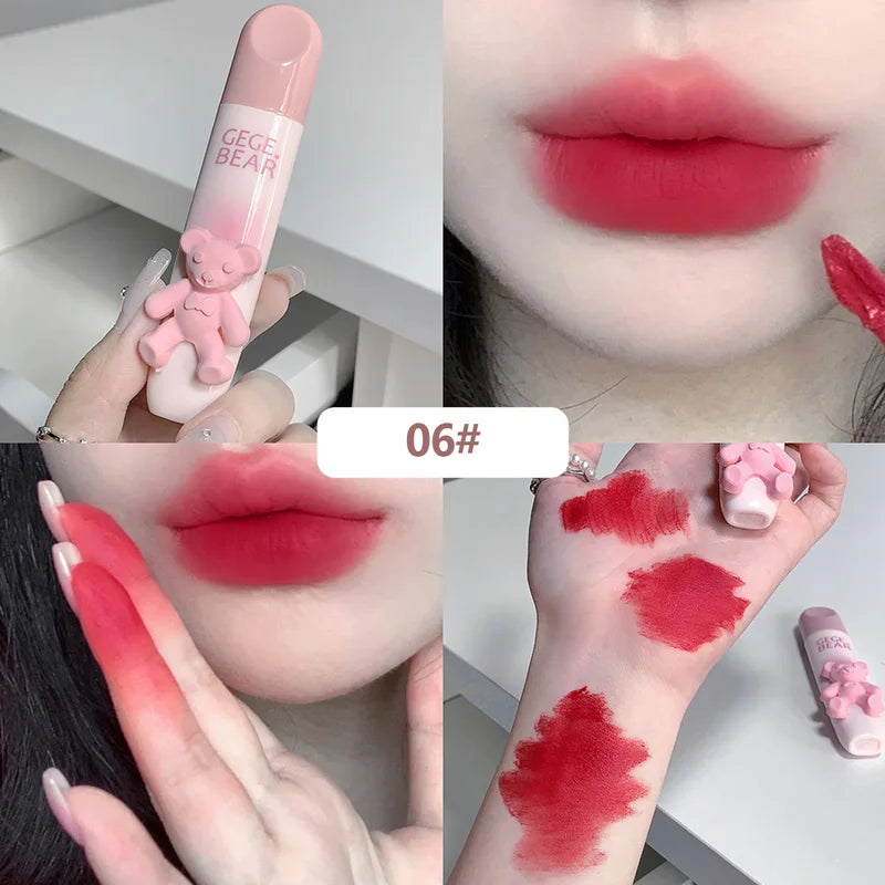 Long-Lasting Matte Lipstick with Whitening Lip Cream - Velvet Finish