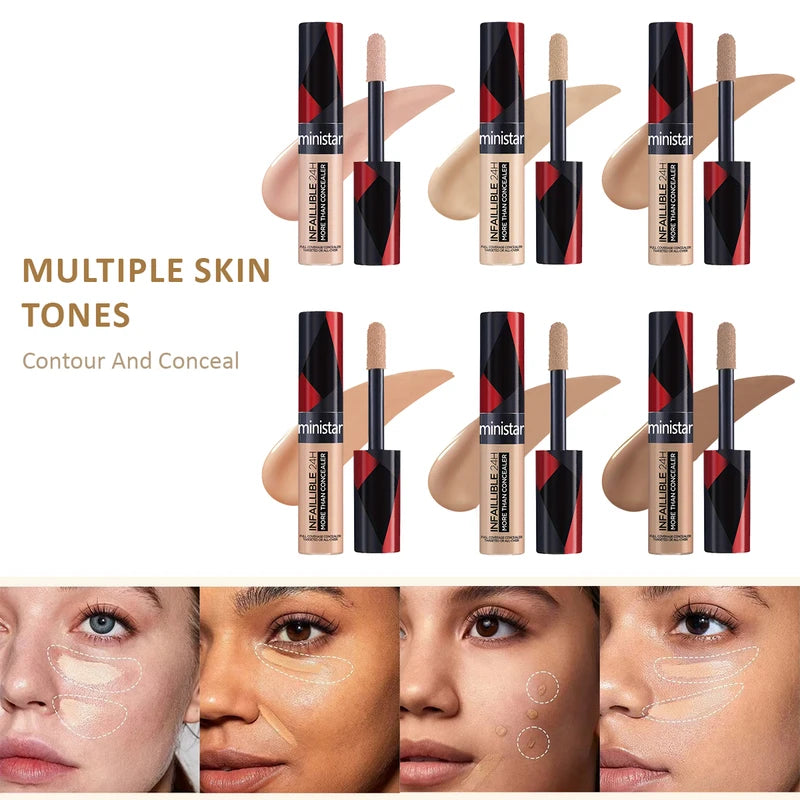 Full Coverage Waterproof Concealer - Sweat & Stain Resistant Skin Makeup