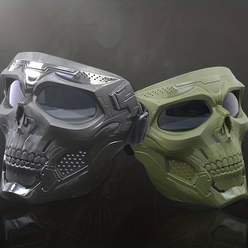 Motorcycle Skull Mask Wind Goggles Outdoor Sports Riding Safety Prop