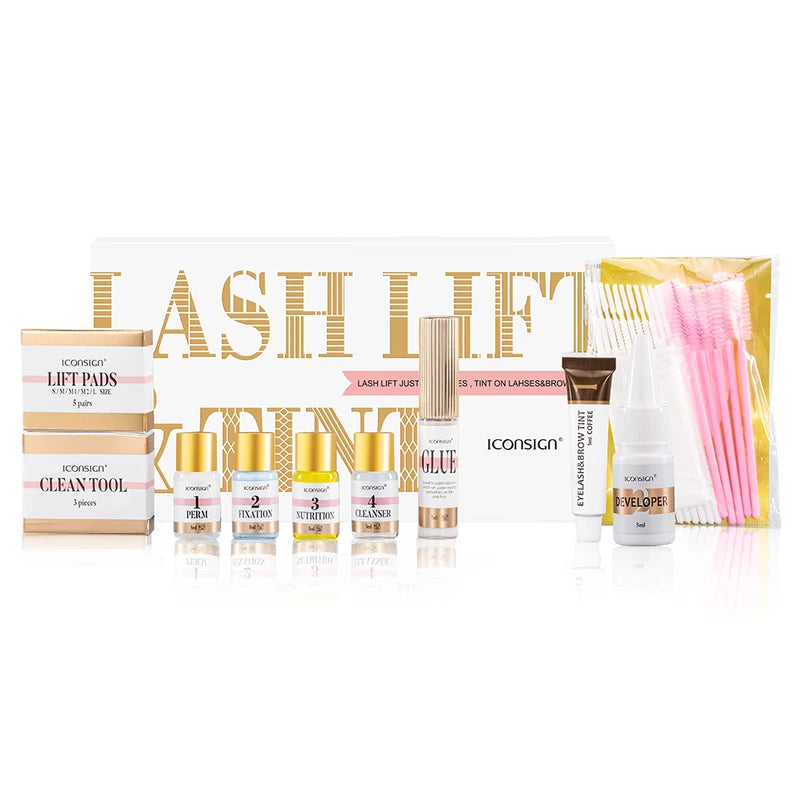 Lash Lift and Brow Dye Tint Kit for Eyelash Perming & Eyebrow Coloring