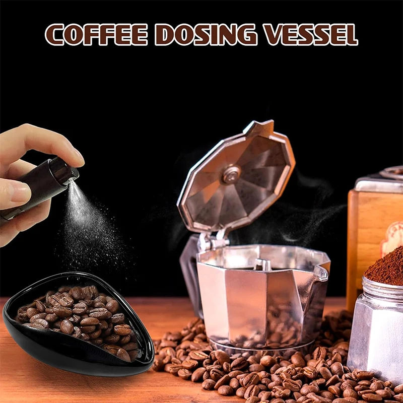 Coffee Bean Dosing Cup and Spoon Set - Ceramic Espresso & Tea Accessories
