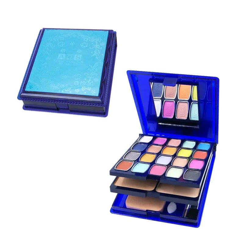 Multifunctional 30-Color Makeup Palette with Eyeshadow Blush Powder & Lip Gloss - Portable Kit