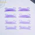 4 Pairs Silicone Eyelash Perm Pads - L Curl Lash Rod Shields for Eyelash Lifting and Makeup