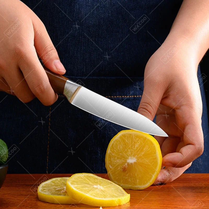 Japanese Santoku Kitchen Knife - Stainless Steel Chef & Fish Fillet Knife