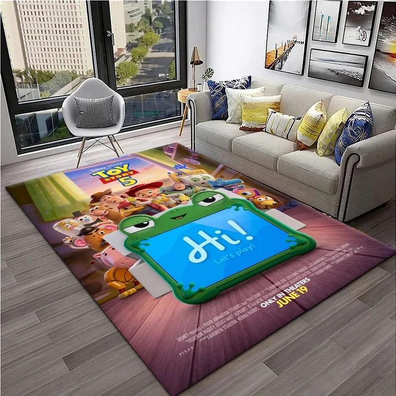 Kids Cartoon Carpet Rug for Bedroom and Living Room Non-Slip Floor Mat