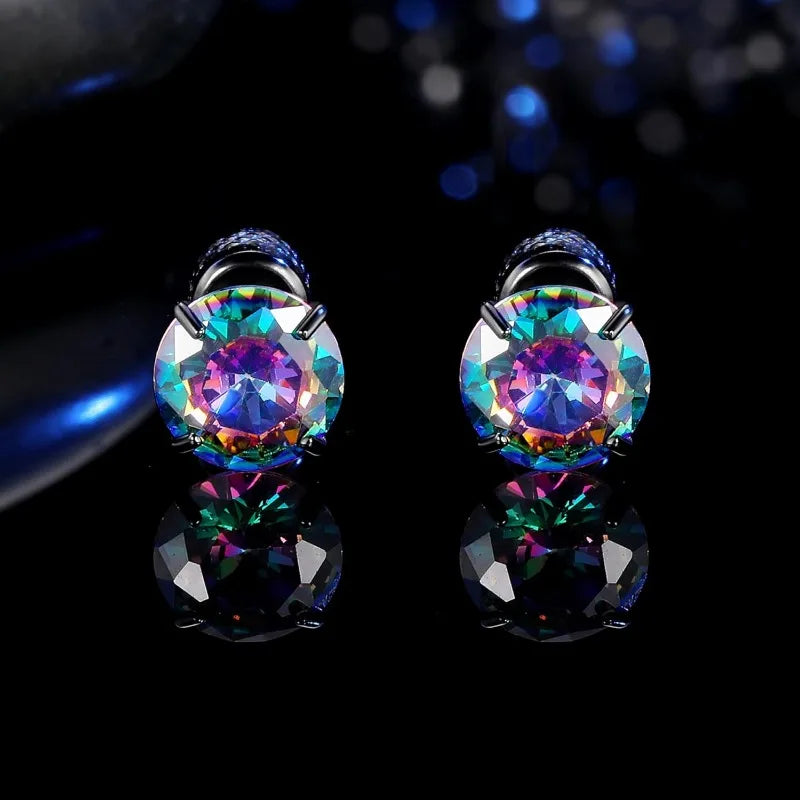 Hypoallergenic CZ Earrings for Sensitive Ears - Stainless Steel Studs for Women Men