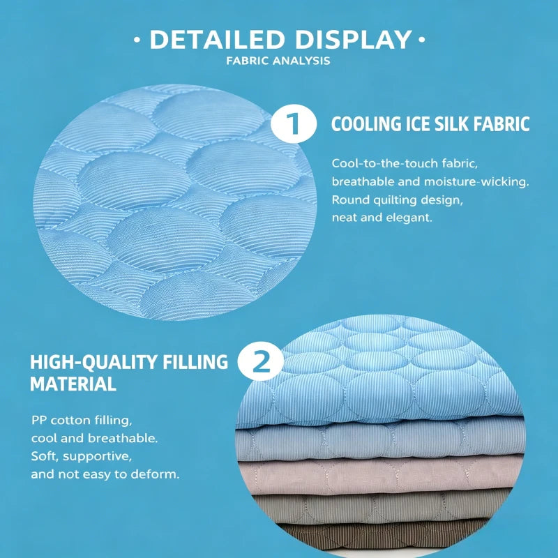 Cooling Pet Bed Mat - Washable Ice Gel Mattress for Dogs & Cats