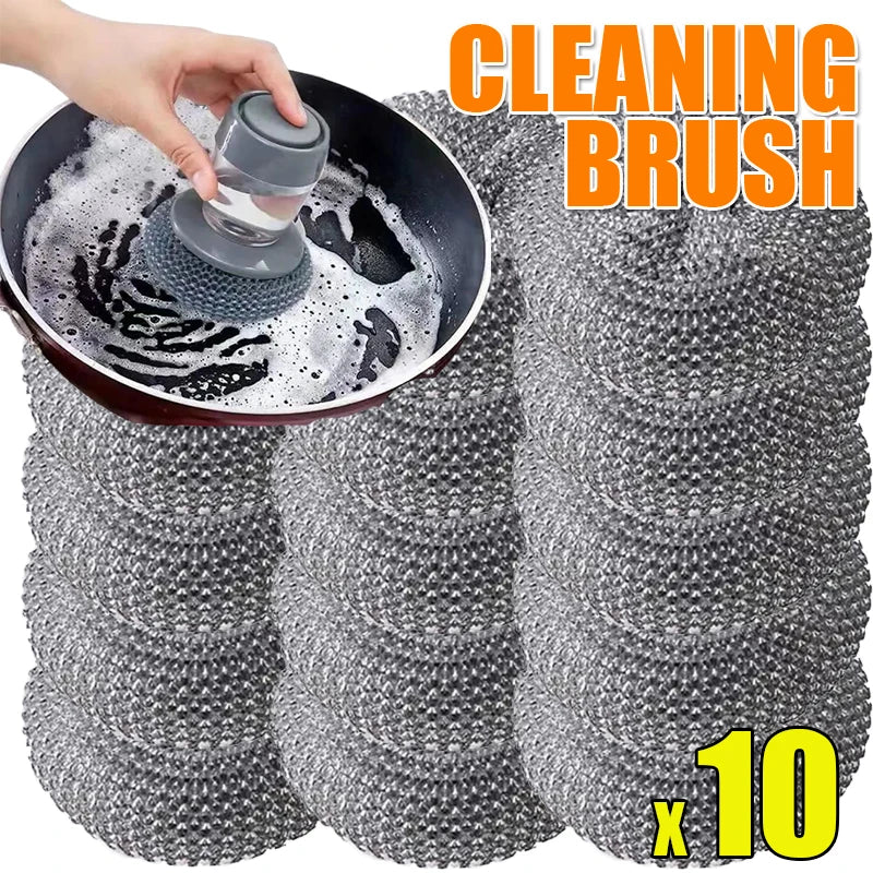 Stainless Steel Scrubber Pack for Kitchen & Bathroom Cleaning - Multiple Colors