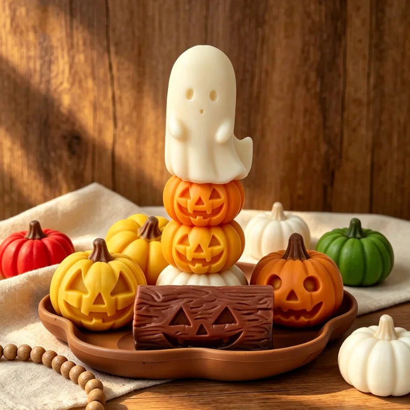 Halloween Ghost Pumpkin Silicone Mold for DIY Candle Soap Resin & Home Decor