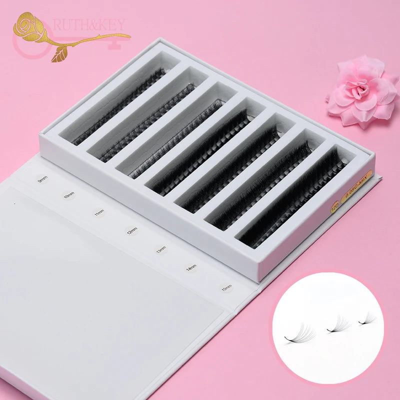 Premade Russian Volume Lash Extensions - Mixed C D Fans 8D 12D 14D 2000 Fans