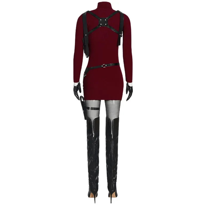 Resident Evil Ada Wong Cosplay Costume Set for Halloween Comic Con Stage