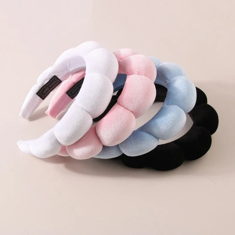 Fashion Sponge Headband for Women Girls - Puffy Hair Band Makeup & Hair Accessories