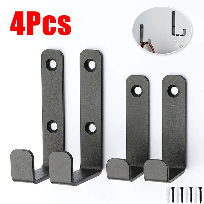 Wall Mounted Coat Rack Hooks with Screws - Heavy Duty Metal Organizer for Kitchen Bathroom Entry