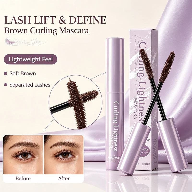 Long Lasting Waterproof Curling Mascara - Lengthening & Volumizing Eyelash Enhancer