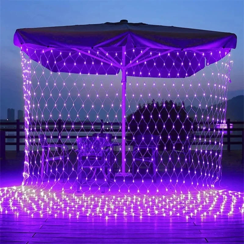 Halloween LED Fairy String Lights Net Mesh Curtain for Parties Weddings Home Decor
