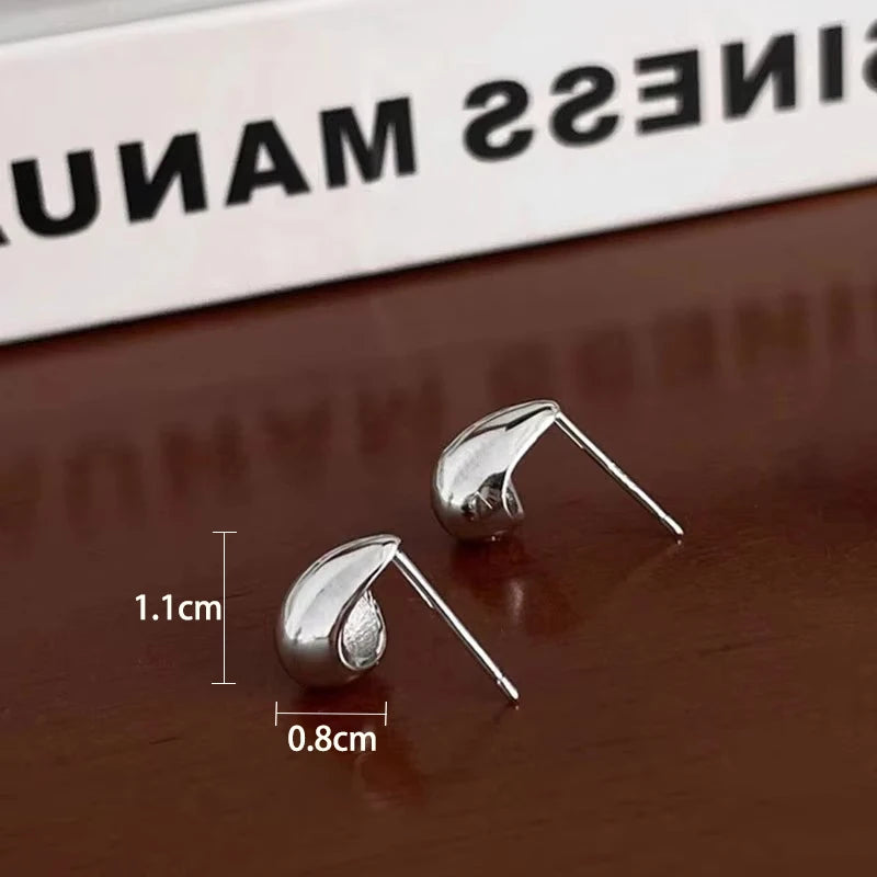 Sterling Silver Water Drop Earrings for Women Minimalist Trendy Jewelry Gift
