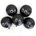 Halloween Latex Balloons with Eye Design - 50/30/20/10Pcs White & Black Party Decorations