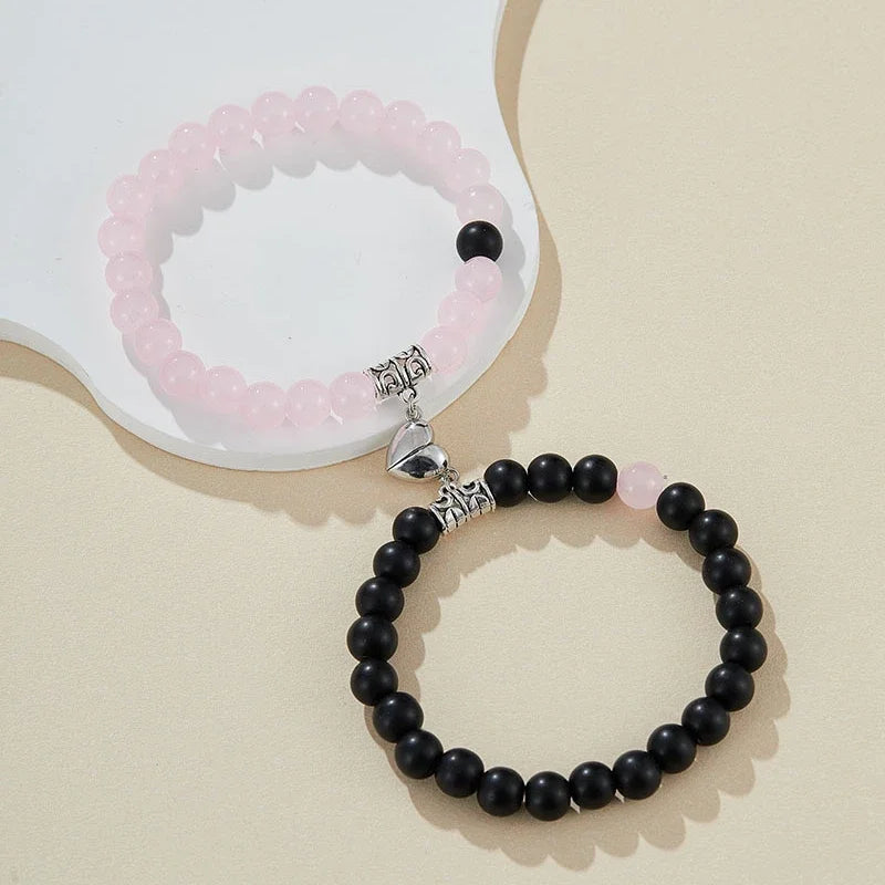Love Heart Magnetic Bracelet Set for Men and Women - Couples Personalized Party Accessories