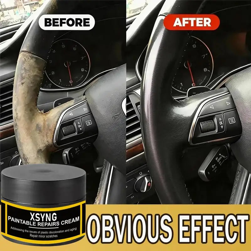 Car Leather & Plastic Refurbishment Cream - Scratch Repair & Restorer