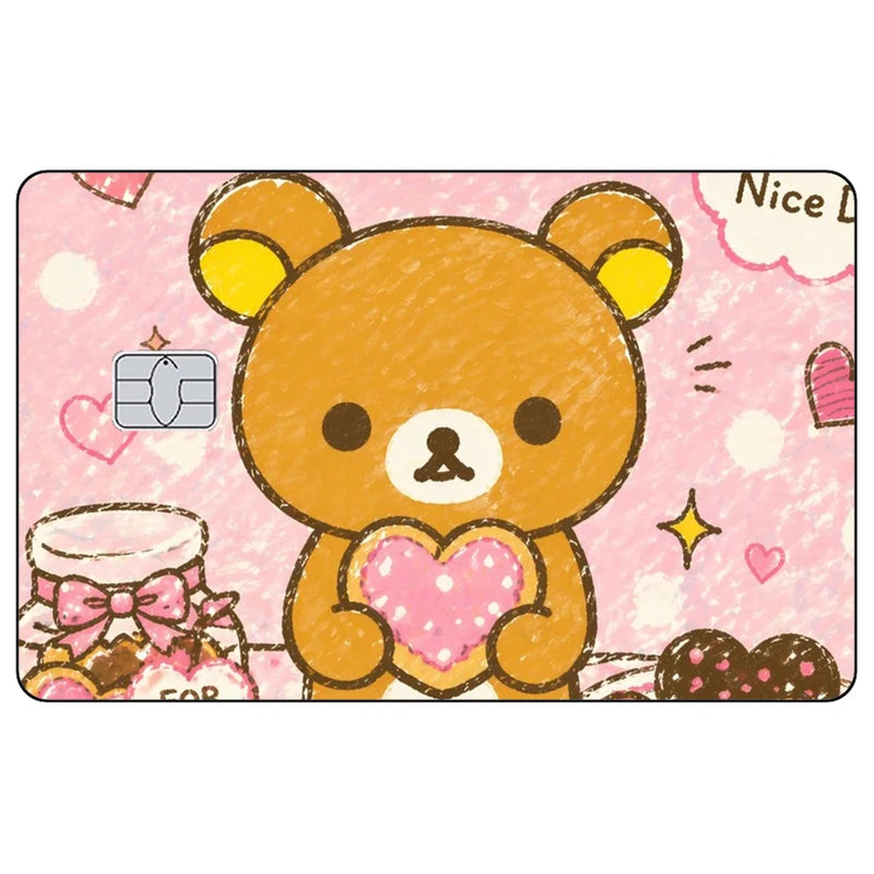 Cute Cartoon Credit Card Skin Stickers - Rilakkuma Matte Card Decorations