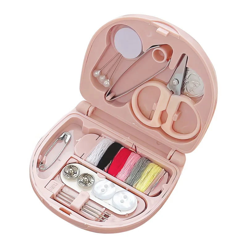 Portable Sewing Kit with Needles, Threads, Buttons & Scissors - Compact & Travel-Friendly